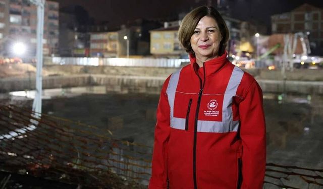 Ayşe Ünlüce Kurtuluş Kapalı Pazar Yeri inşaatını inceledi