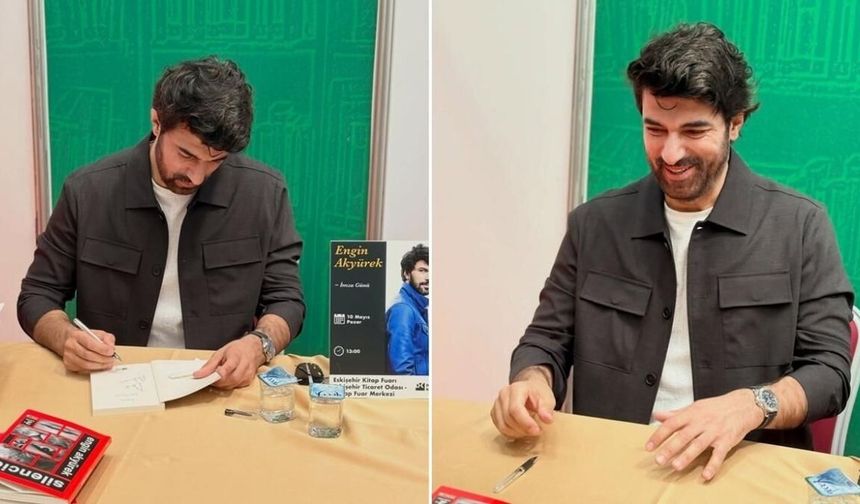 Eskişehir Kitap Fuarı’nda Engin Akyürek’e yoğun ilgi