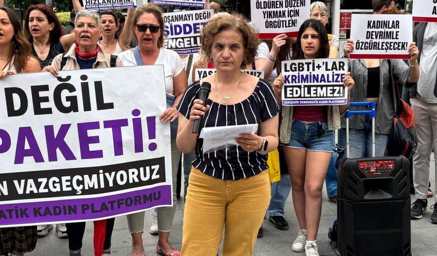 Eskişehir Demokratik Kadın Platformu'ndan 12. Yargı Paketi tepkisi